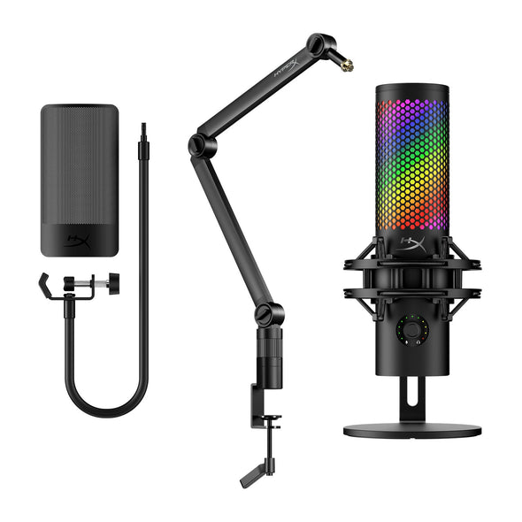 Bundle - QuadCast 2 S Microphone, Caster Arm